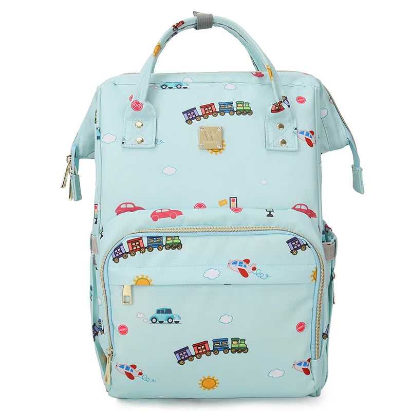 Diaper Backpack, Large Capacity Baby Bag, Multi-Function Travel Backpack Nappy Bags, Nursing Bag, Waterproof Fashion Mummy Bag