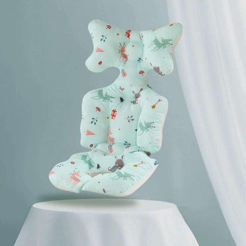 Baby Pushchair Seat Liner Universal Stroller Cotton Pad Warm Mat Sleeping Mattress Head Support Pillow Infant Pram High Chair C