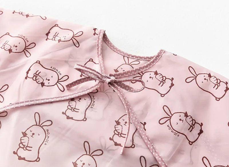 Baby Waterproof Bibs Long Sleeve Pocket Infant Cute Colorful Cartoon Printing Feeding Burp Cloths Baby Eating Accessories