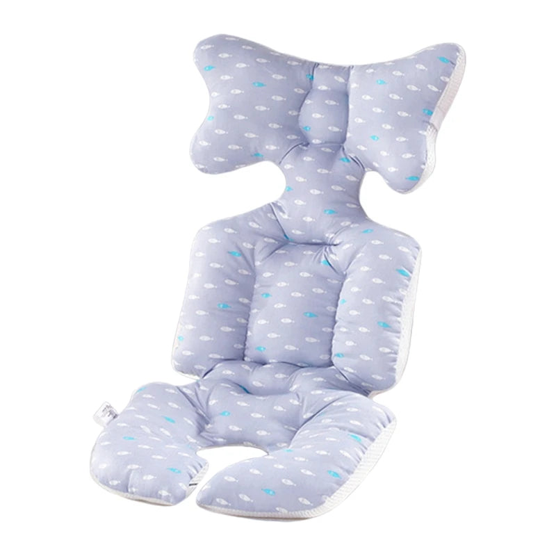 Baby Pushchair Seat Liner Universal Stroller Cotton Pad Warm Mat Sleeping Mattress Head Support Pillow Infant Pram High Chair C