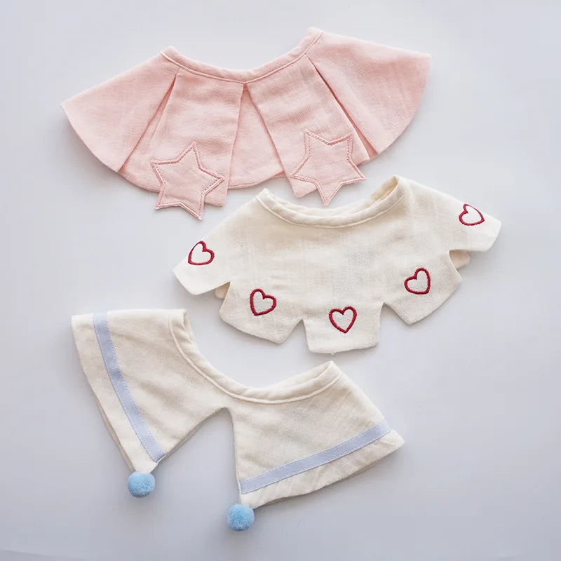 3Pcs Summer Thin Cotton Gauze Bib Round Petal Infant Baby Bib Absorbent Four-layer Gauze Drooling Saliva Towel Baby Supplies