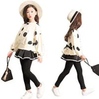 New Girls Letter Jeans Spring Autumn Kids Loose Fashion Casual Trousers Children Temperament Elastic Straight Pants 2-12 Years