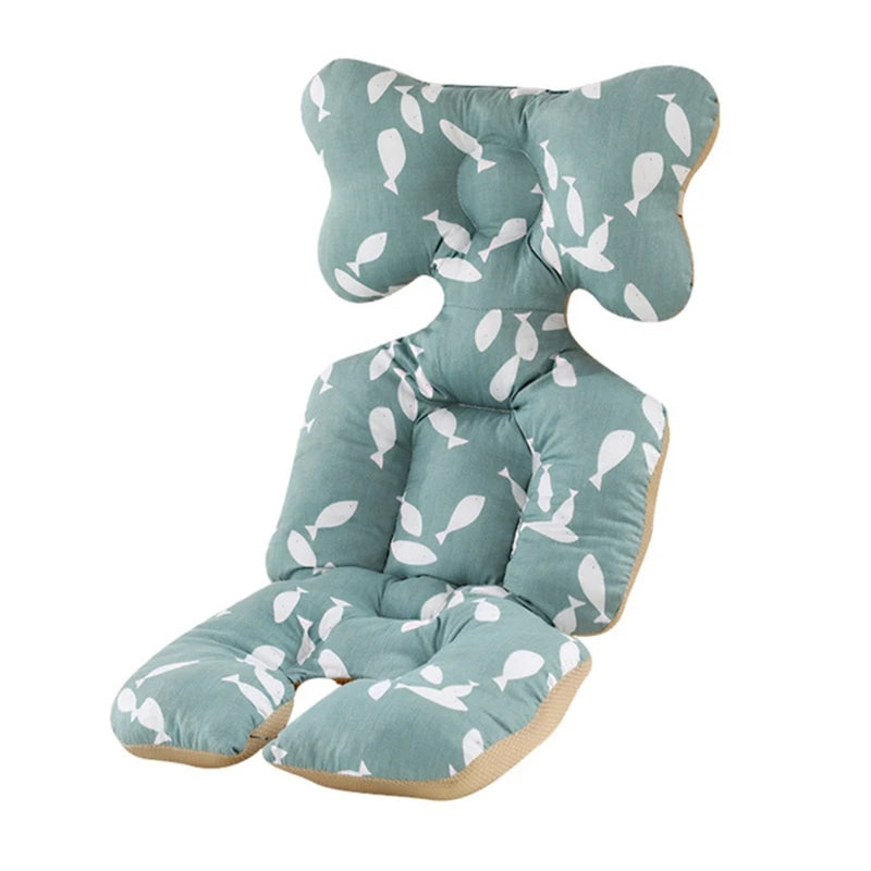 Baby Pushchair Seat Liner Universal Stroller Cotton Pad Warm Mat Sleeping Mattress Head Support Pillow Infant Pram High Chair C