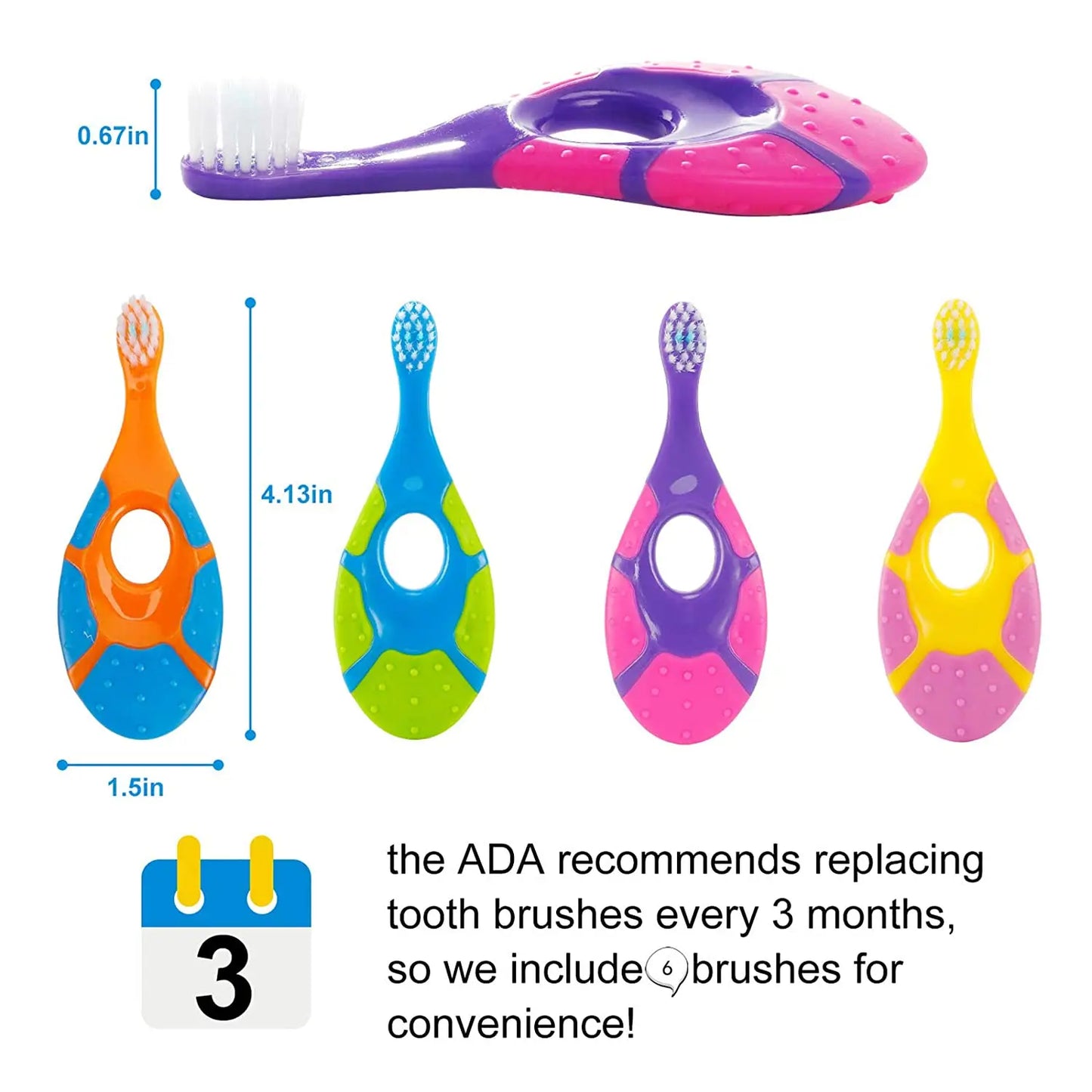 2PCS KidsToothbrush Children With Soft Bristles BPA-Free Toddler Toothbrush Training Deciduous Teeth Toothbrush
