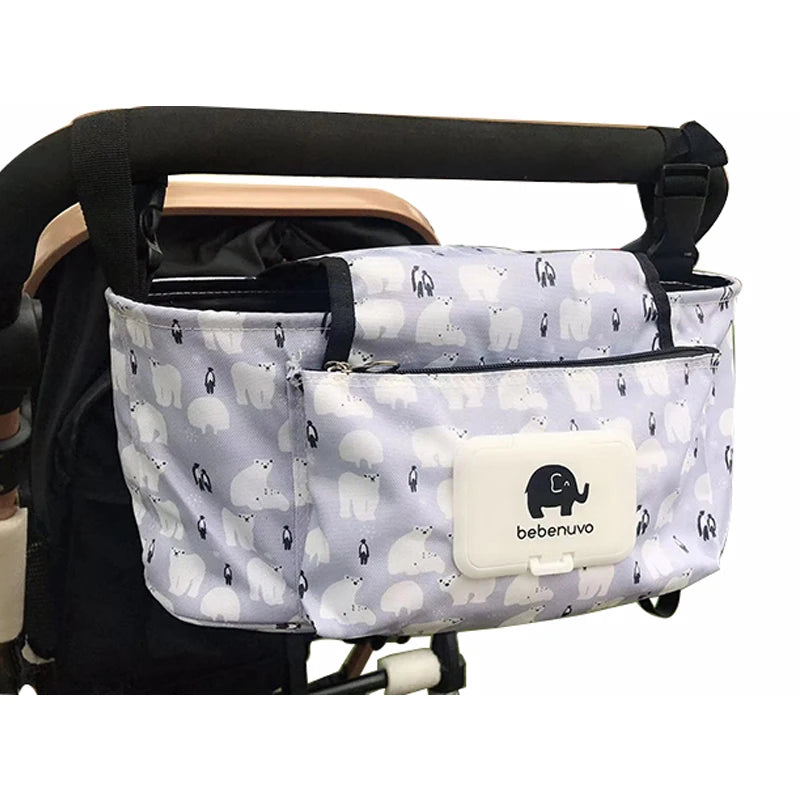 Baby Stroller Organizer Bag Waterproof Nappy Diaper Bag Travel Carriage Pram Cart Basket Hook Stroller Accessories Mummy Bag