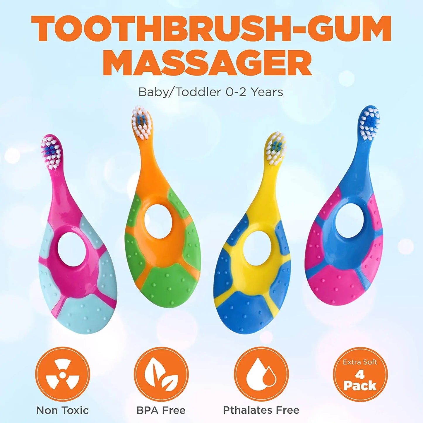 2PCS KidsToothbrush Children With Soft Bristles BPA-Free Toddler Toothbrush Training Deciduous Teeth Toothbrush