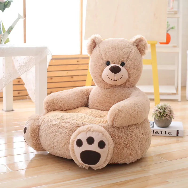 50CM New Panda Infant Boys Seats Soft Sofa Cartoon Duck Animal Girls Comfort Plush Unicorn Bear Chairs Contain Filling