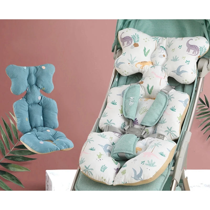 Baby Pushchair Seat Liner Universal Stroller Cotton Pad Warm Mat Sleeping Mattress Head Support Pillow Infant Pram High Chair C