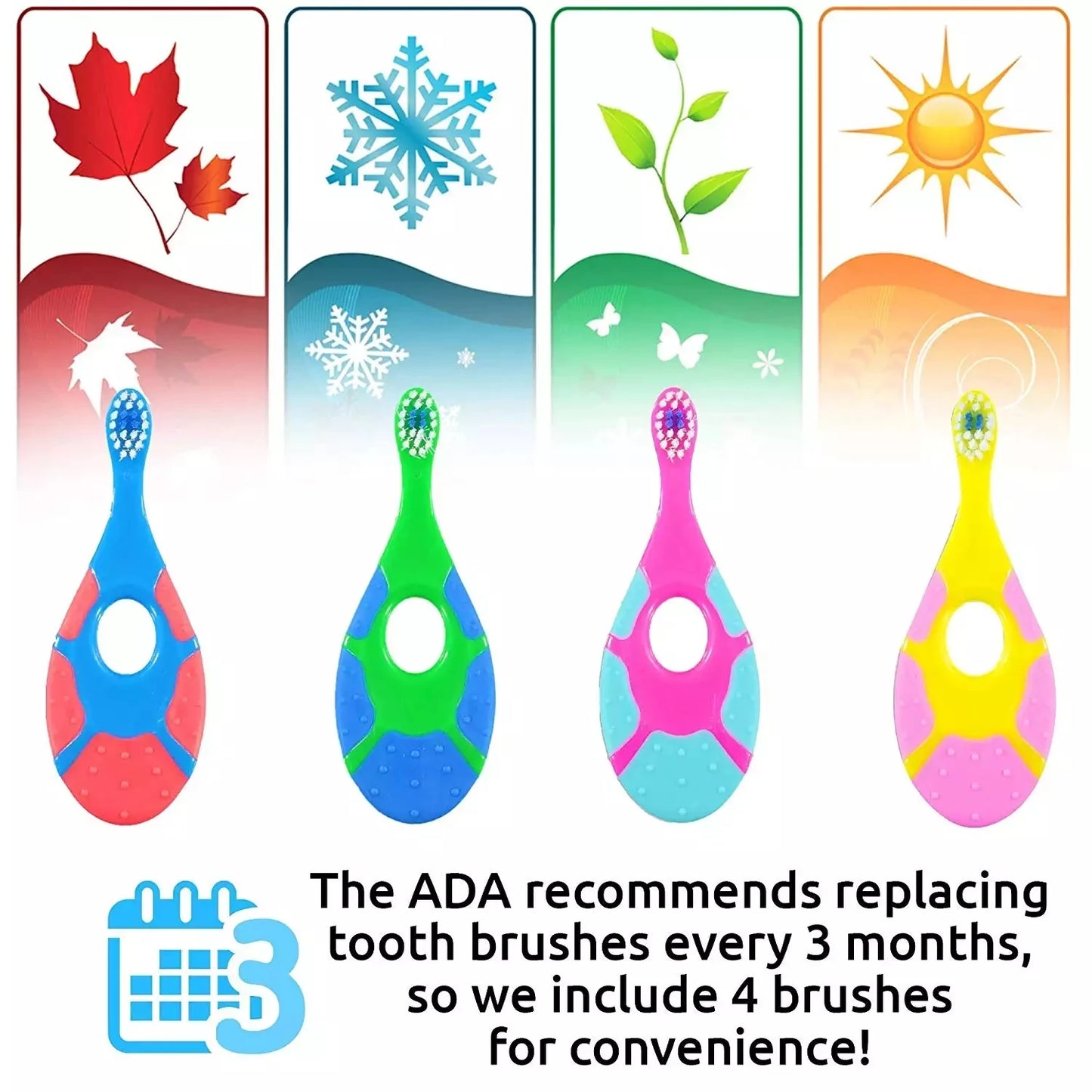 2PCS KidsToothbrush Children With Soft Bristles BPA-Free Toddler Toothbrush Training Deciduous Teeth Toothbrush