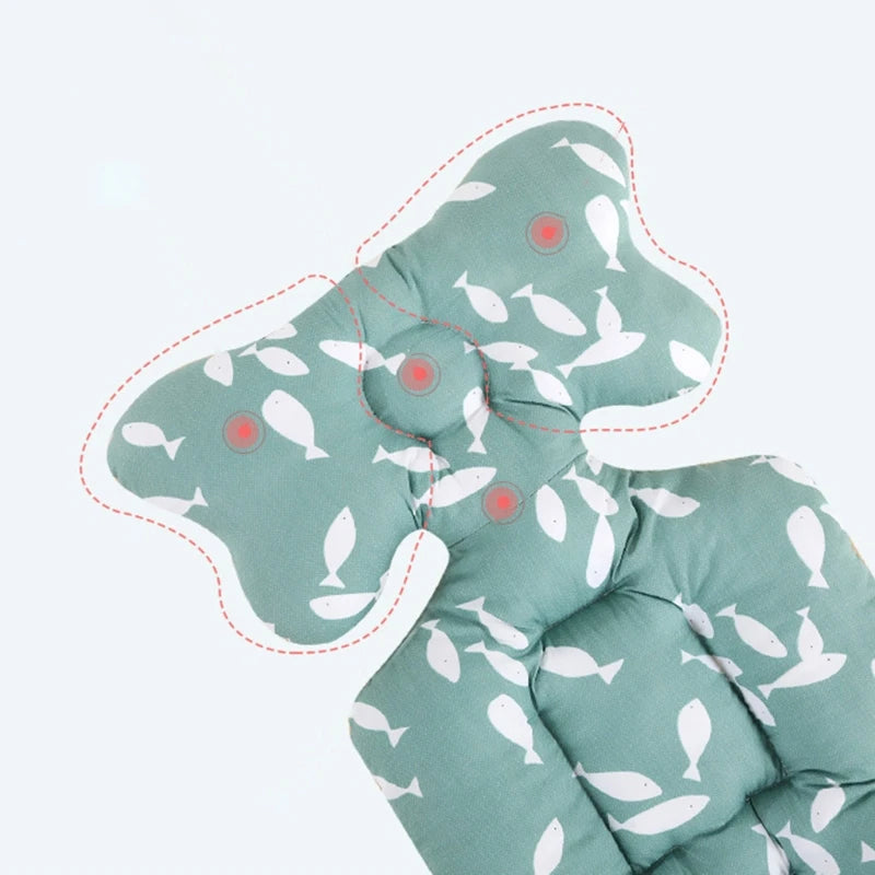 Baby Pushchair Seat Liner Universal Stroller Cotton Pad Warm Mat Sleeping Mattress Head Support Pillow Infant Pram High Chair C