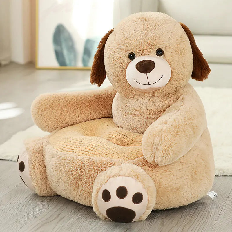 50CM New Panda Infant Boys Seats Soft Sofa Cartoon Duck Animal Girls Comfort Plush Unicorn Bear Chairs Contain Filling