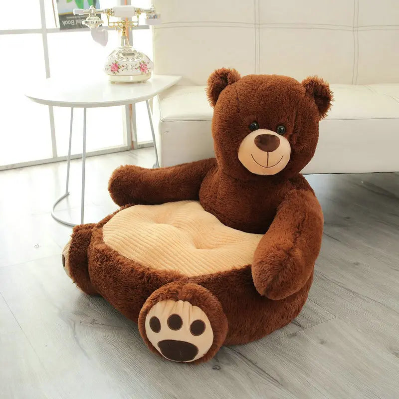 50CM New Panda Infant Boys Seats Soft Sofa Cartoon Duck Animal Girls Comfort Plush Unicorn Bear Chairs Contain Filling