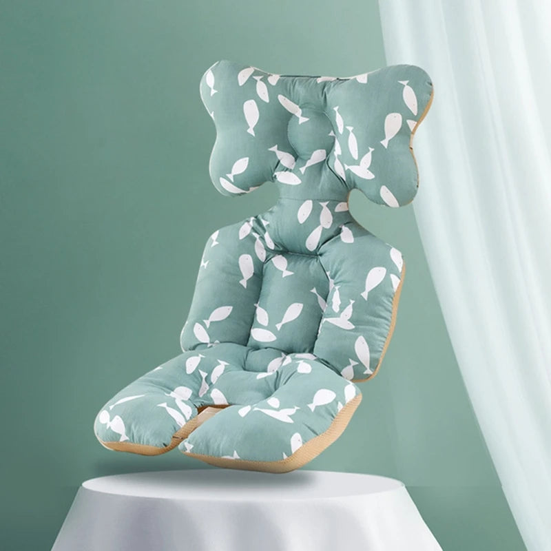 Baby Pushchair Seat Liner Universal Stroller Cotton Pad Warm Mat Sleeping Mattress Head Support Pillow Infant Pram High Chair C