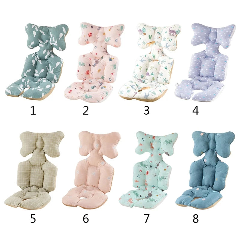 Baby Pushchair Seat Liner Universal Stroller Cotton Pad Warm Mat Sleeping Mattress Head Support Pillow Infant Pram High Chair C