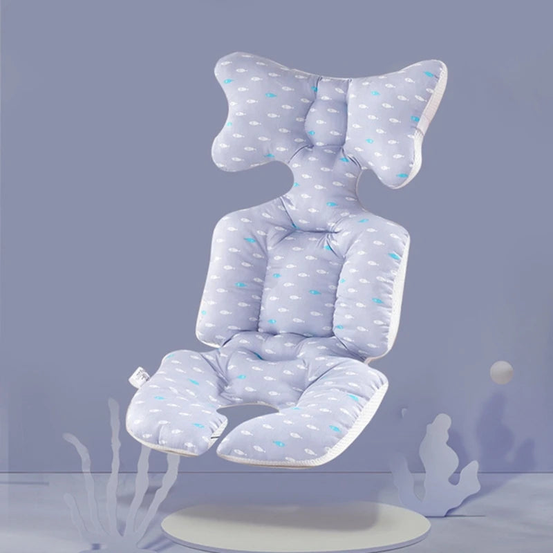 Baby Pushchair Seat Liner Universal Stroller Cotton Pad Warm Mat Sleeping Mattress Head Support Pillow Infant Pram High Chair C