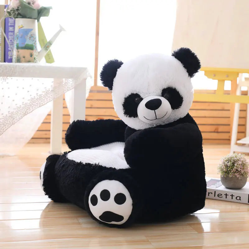 50CM New Panda Infant Boys Seats Soft Sofa Cartoon Duck Animal Girls Comfort Plush Unicorn Bear Chairs Contain Filling