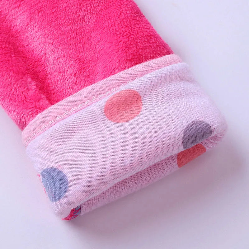 Baby Boys Robe For Girls Children's Bathrobe Cartoon Printing Soft Velvet Robe Pajamas Coral Baby Kids Warm Clothes 1-6Years Old