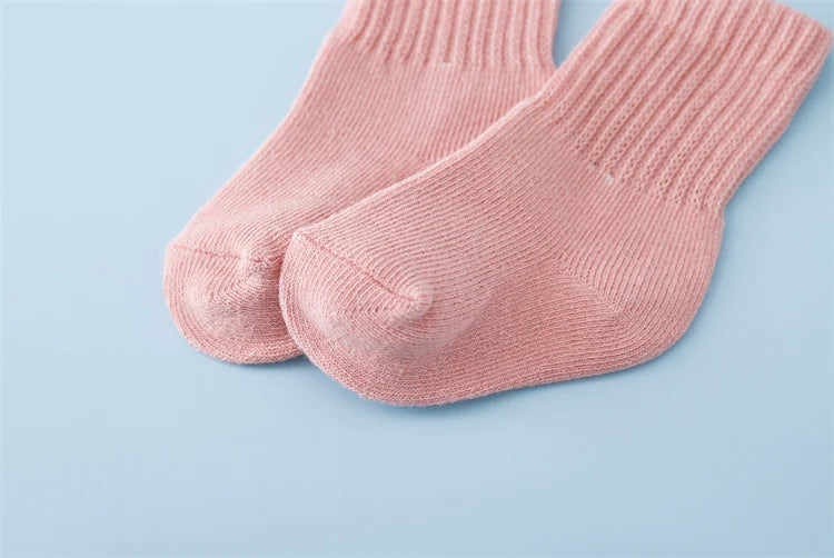 lawadka 6Pairs/set 0-12Month Newborn Baby Boy Girl Sock Cotton Solid Soft Infant Socks for Girls Boys Spring Autumn Korea Style
