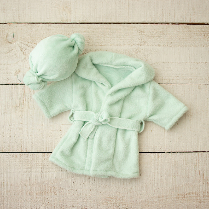 New Born Baby Girl Clothes Newborn Photography Outfit Fotografia Acessorios Baby Photo Props Bathrobe with Belt Bath Towel Set