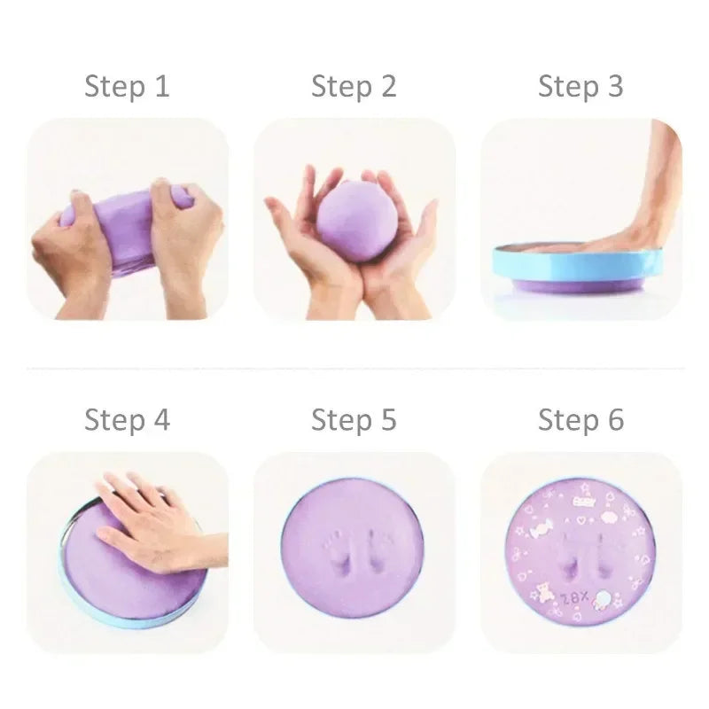 Clay DIY Baby Hand & Footprint Kit Keepsake Handprint Ornament Personalized Newborn Shower Registry Gifts for New Mom Parents