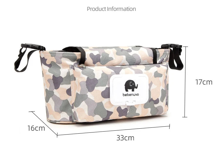 Baby Stroller Organizer Bag Waterproof Nappy Diaper Bag Travel Carriage Pram Cart Basket Hook Stroller Accessories Mummy Bag