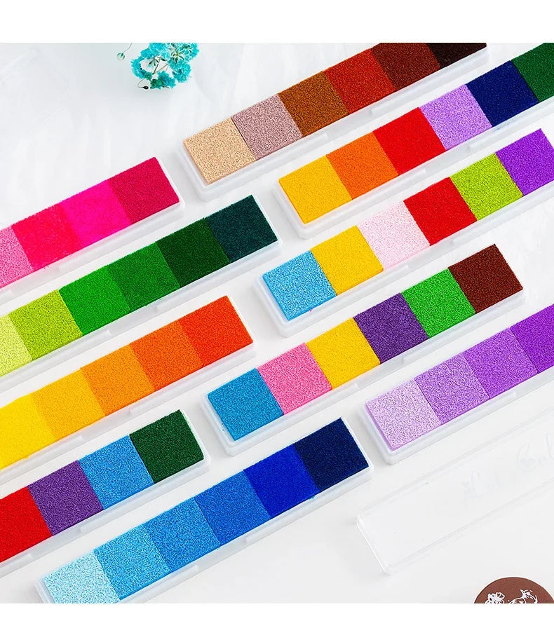 Journamm Finger Painting Kit Drawing Stencils Colorful Inkpad DIY Scrapbooking Creative Stationery Paint Tool School Supplies