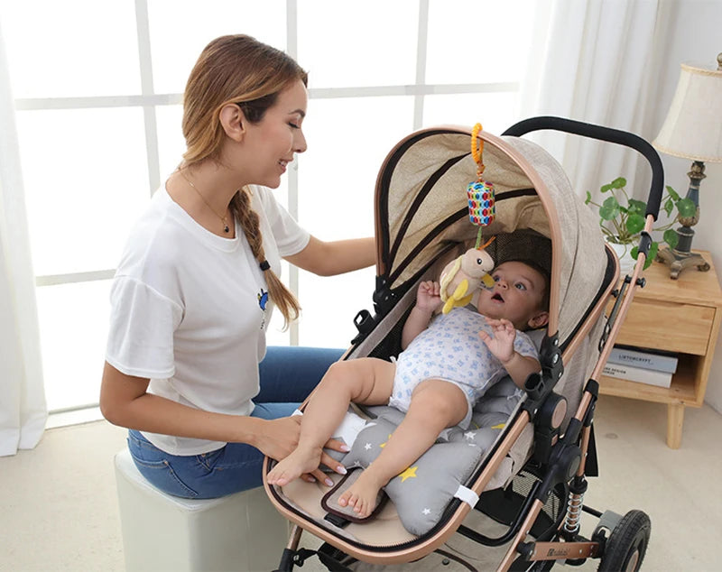 Baby Hanging Rattles Soft Sensory Learning Toy Plush Animals Stroller Infant Car Bed Crib Travel Activity for Babies Toddlers