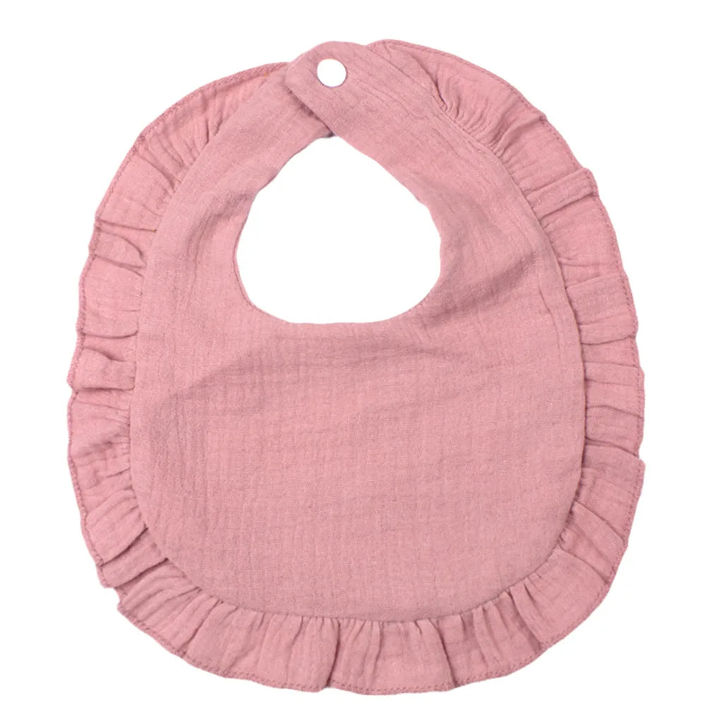 Gauze Bib for Boys Girls Pure Cotton Candy Colored Comfortable Saliva Bib Baby Solid Colored Lace Saliva Towel Baby Products