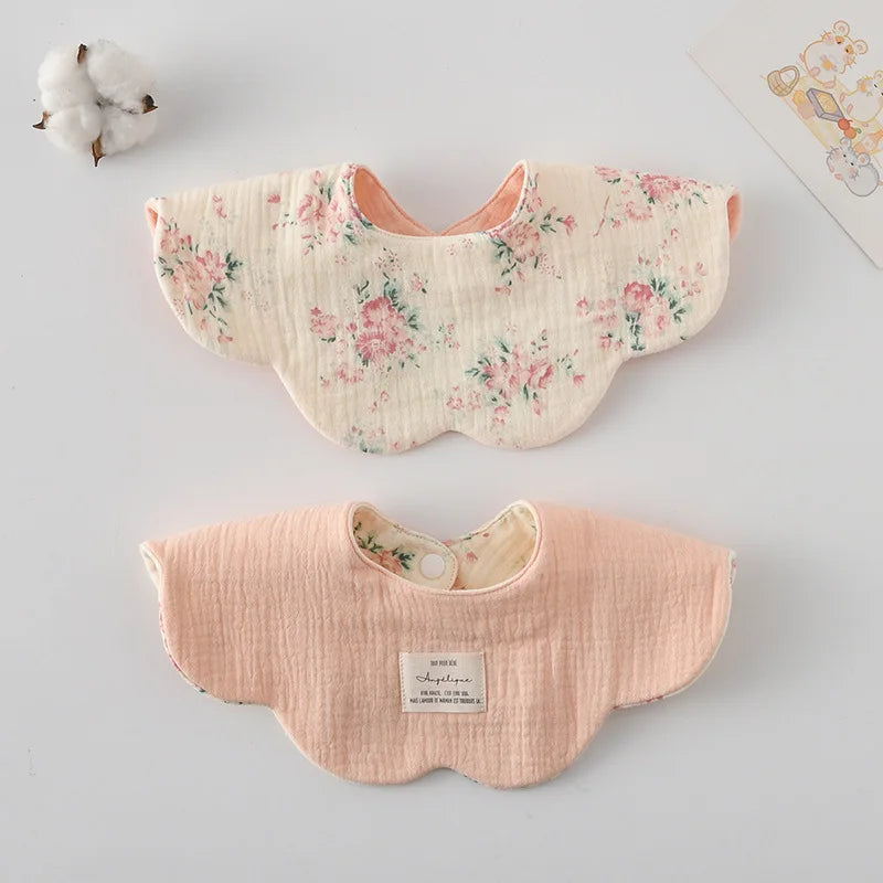 New Cute Cotton Baby Feeding Drool Bib Infants Two-sided Usable Saliva Towel Soft Burp Cloth For Newborn Toddler Kids Bibs