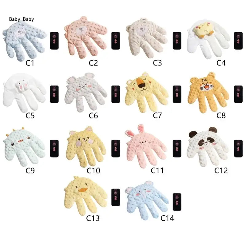 Cartoon Baby Sleep Aid Soothing Pillow Comforting Hand Detachable with Remote for Comfortable Newborns Sleeping