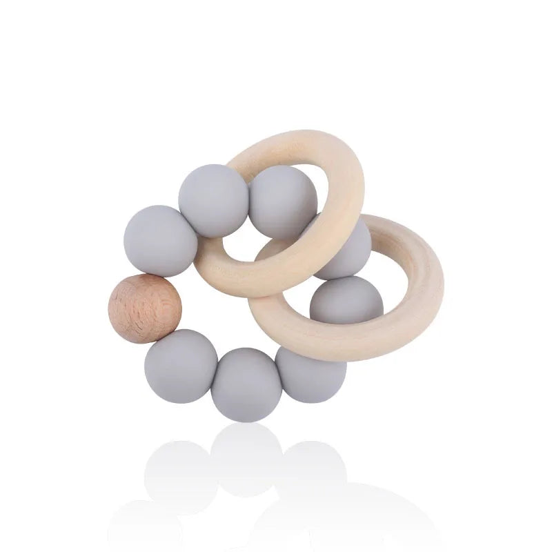 Teethers for Baby Teething Toy Silicone Bead Chew Newborn Bath Bébé Accessories Mordedores De Silicona Para Silicone toys