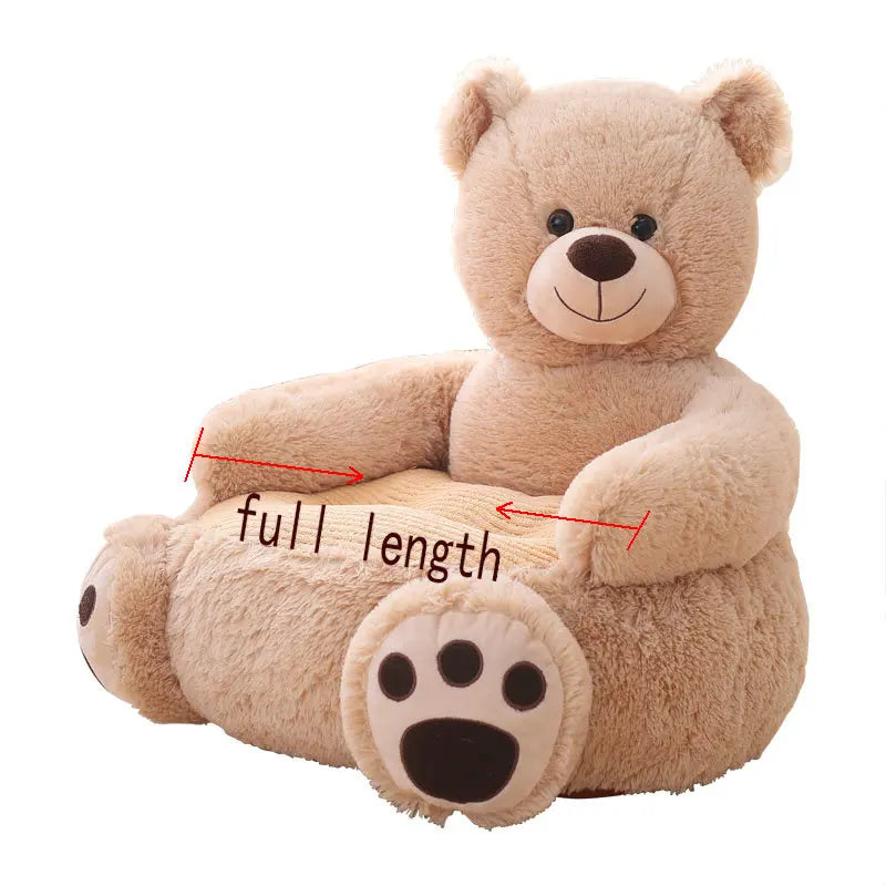 50CM New Panda Infant Boys Seats Soft Sofa Cartoon Duck Animal Girls Comfort Plush Unicorn Bear Chairs Contain Filling