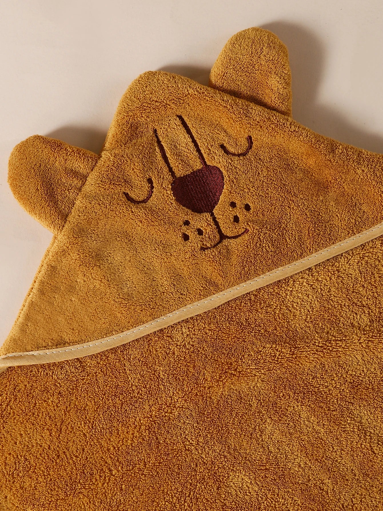 1 pack 31.5in*31.5in of baby bath towel canvas plain baby blanket, bathroom supplies, polyester fiber robe with strong water suf