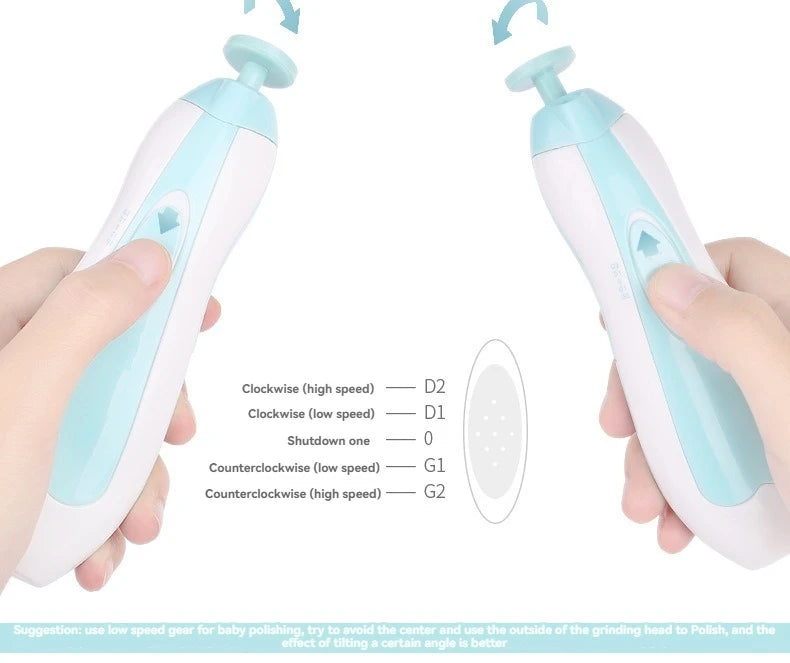 Baby Nail Grinder Electric Six-in-one Multi-head Anti-scratch Children Anti-meat Nail Clipping Manicure Suit Portable