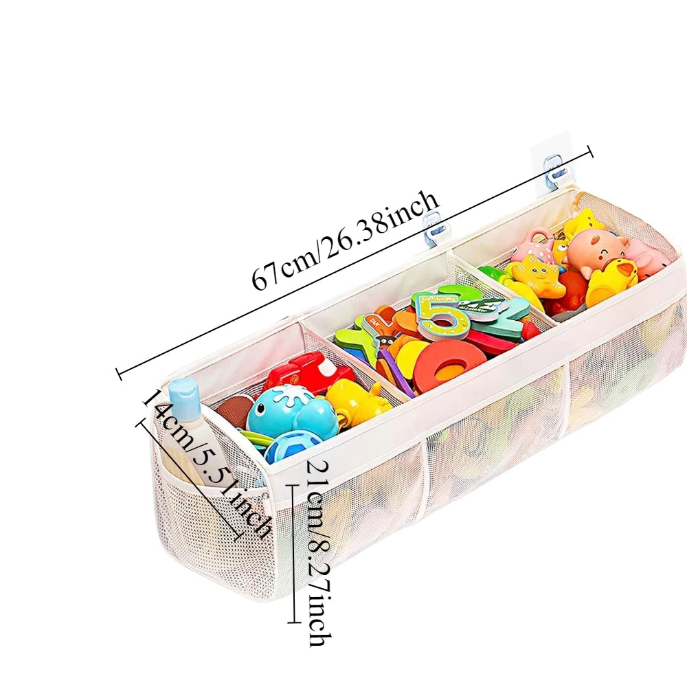 3 Compartment Horizontal Large Openings Bath Toy Organizer for Tub, Capacity Upgrade Bath Storage and Holder,Easy Sorting