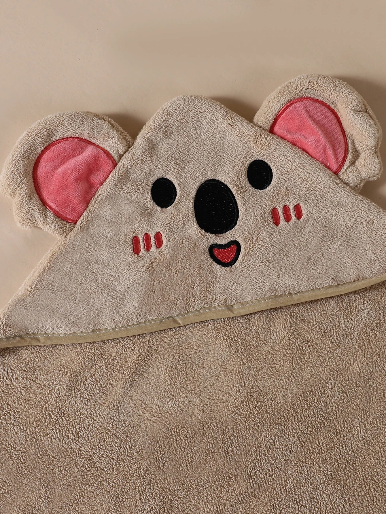 1 pack 31.5in*31.5in of baby bath towel canvas plain baby blanket, bathroom supplies, polyester fiber robe with strong water suf