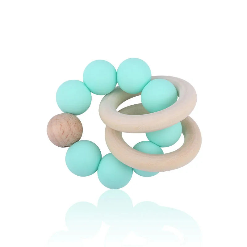 Teethers for Baby Teething Toy Silicone Bead Chew Newborn Bath Bébé Accessories Mordedores De Silicona Para Silicone toys