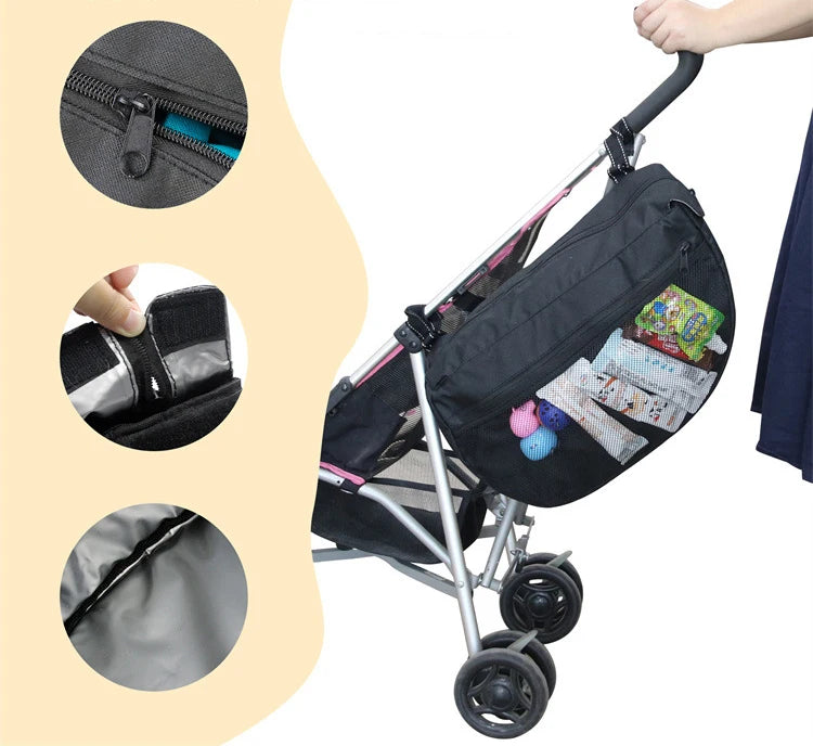 Universal bag holder pram multifunctional mommy diaper bag trolley organizer storage stroller accessories travel buggy bags