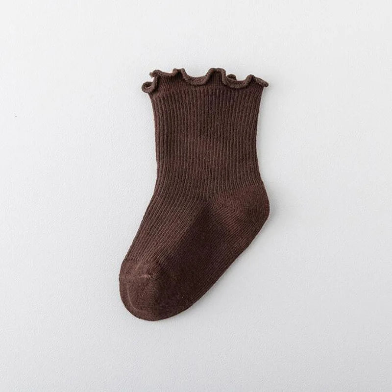3Pair/lot New Boys and Girls Solid Color Baby Socks