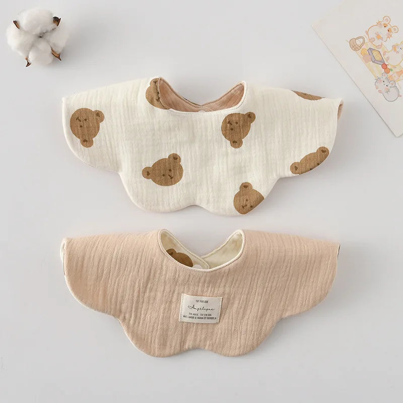 New Cute Cotton Baby Feeding Drool Bib Infants Two-sided Usable Saliva Towel Soft Burp Cloth For Newborn Toddler Kids Bibs