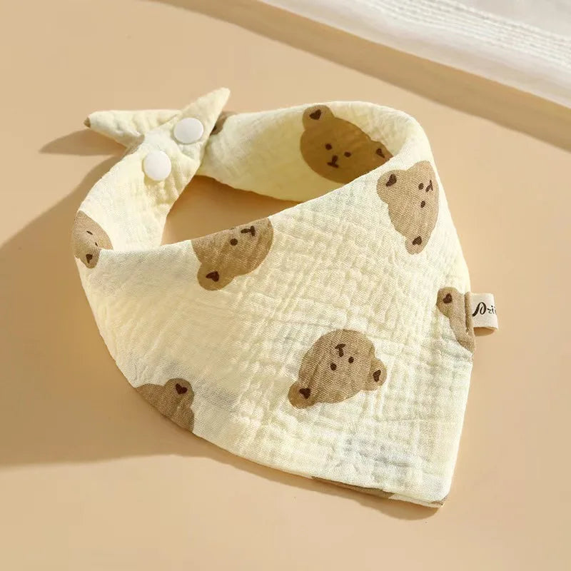 New Baby Cotton Soft Soothe Appease Square Towels Infant Color Matching Bandana Handkerchief Muslin Burp Cloths Feeding Bibs