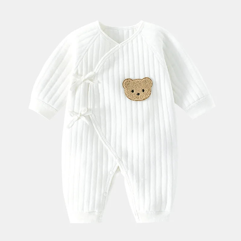 Boys Girls Bodysuit Newborn Winter Onesie Clothes Cotton Toddler Home Wear 0-6M Thickened Spring and Autumn Clothing