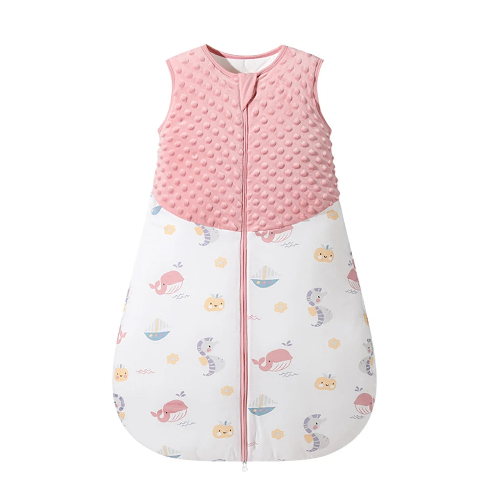Baby Sleepsack 3-24Months Autumn Baby Sleeping Bag Blanket 1.5Tog Doudou Soft Feeling Starfish Shell Print Vest Style