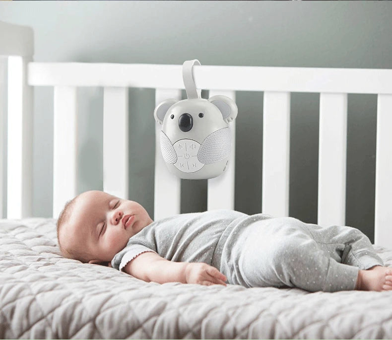 Newborn Portable Koala Sleep Sound Toddler White Noise Machine Soothing Music Player Sleep Monitor Home for Baby Room Stroller