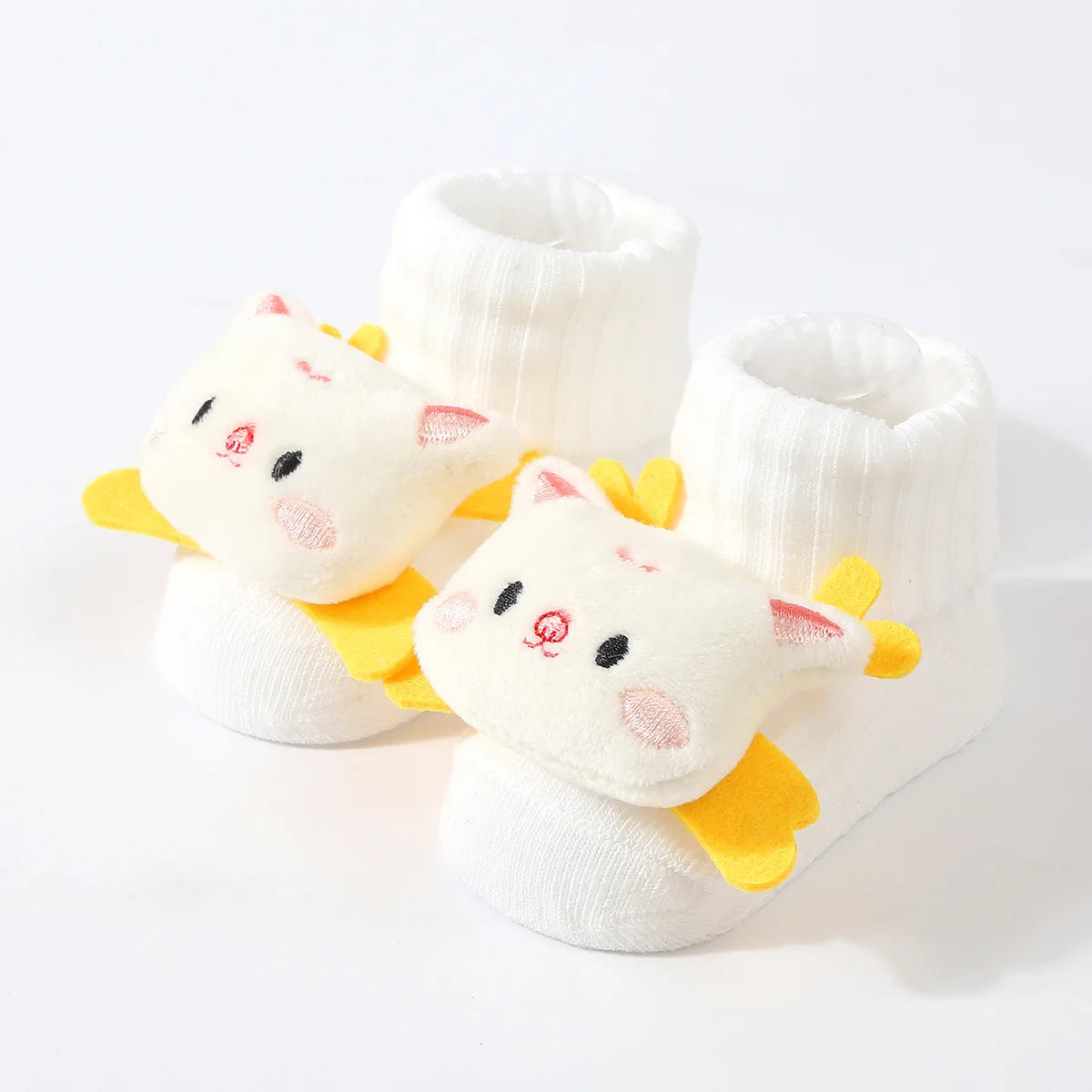 Baby Socks Spring and Autumn Soft Cotton Newborn Baby Socks in The Tube Cartoon 3D Doll Infant Boys Girls Socks 0-6 months