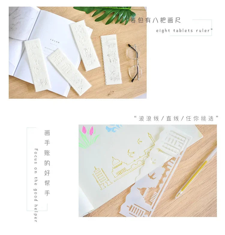 Journamm Finger Painting Kit Drawing Stencils Colorful Inkpad DIY Scrapbooking Creative Stationery Paint Tool School Supplies