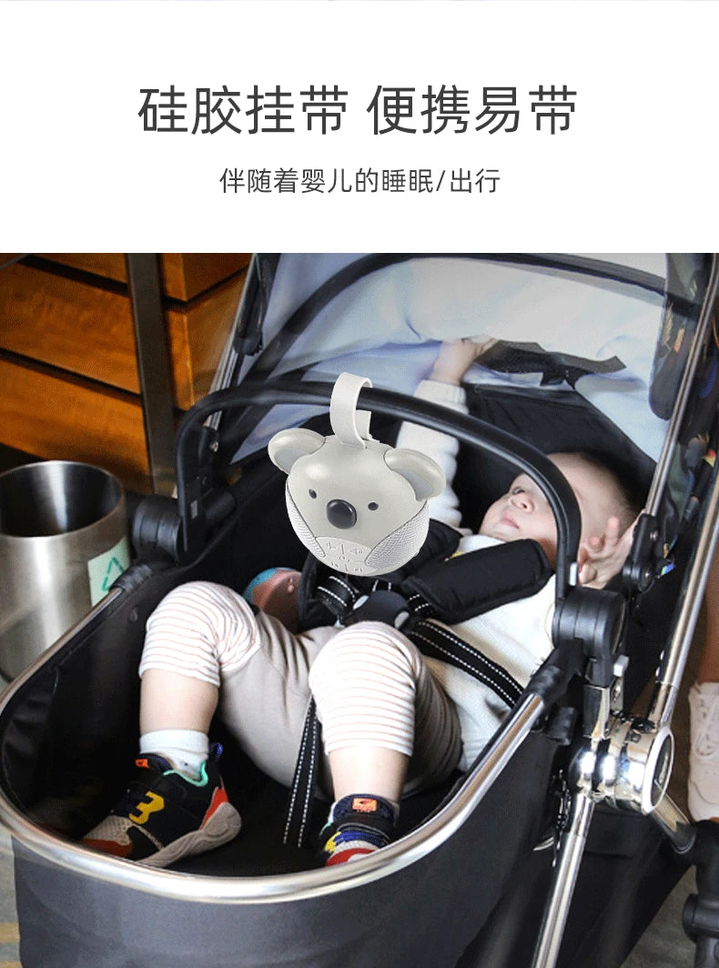 Newborn Portable Koala Sleep Sound Toddler White Noise Machine Soothing Music Player Sleep Monitor Home for Baby Room Stroller