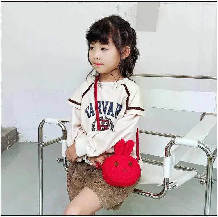 New Cute Little Rabbit Baby Girls Handbags Fashion School Bags for Girls Kids Small Shoulder Lunch Bags Child Girl Backpacks