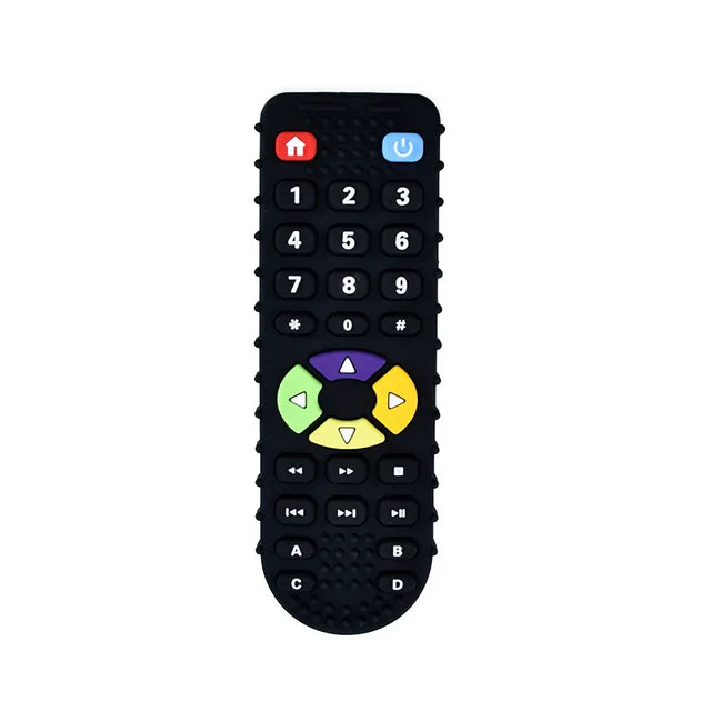 Baby Silicone Teether Toys BPA Free Remote Control Shape Teether Rodent Gum Pain Relief Teething Toy Kids Sensory Educational