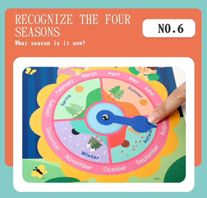 Kids Visual Schedule Daily Calendar Chart Busy Board Preschool Early Learning Toys Time Date Month Festival Weather Season Mood